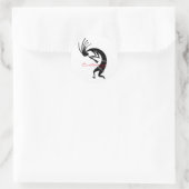 Kokopelli flute player Thunder_Cove Ronde Sticker (Tas)