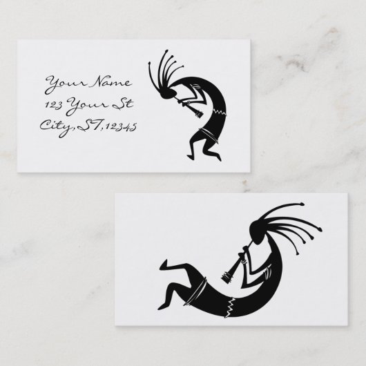 Kokopelli flute player Thunder_Cove Visitekaartje (Voorkant / Achterkant)