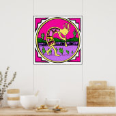 Kokopelli, Flute Player van de woestijn Poster (Keuken)