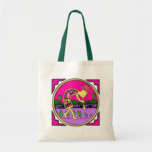 Kokopelli, Flute Player van de woestijn Tote Bag (Voorkant)