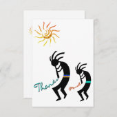 Kokopelli Flute Players Flat Harde kaart (Voorkant / Achterkant)