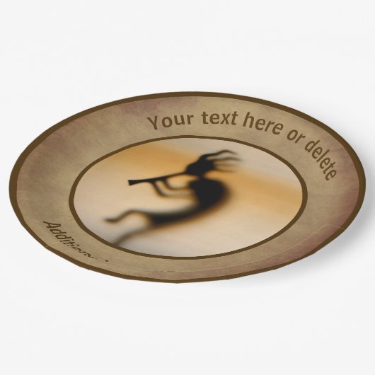 Kokopelli Gepersonaliseerde Partij Papieren Bordje (Gekanteld)
