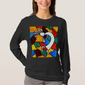 Kokopelli-Glas in lood Lange hoes T-Shirt (Voorkant)