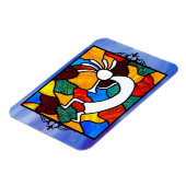 Kokopelli Glas in lood Magnet Magneet (Linkerzijde)