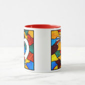 Kokopelli Glas in lood Mok (Midden)