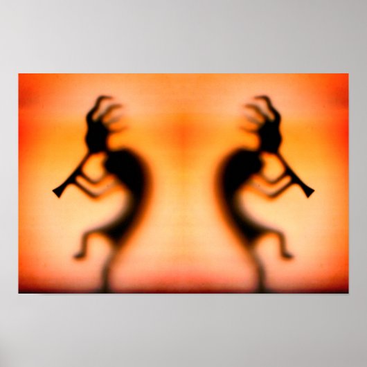 Kokopelli goede tijden spiegel Abstract Poster (Voorkant)