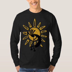 Kokopelli Gold Mannen Lange hoes T-shirt