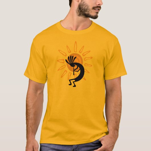 Kokopelli Gold Mannen shirt (Voorkant)