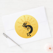 Kokopelli Gold Sun 3" Sticker (Envelop)