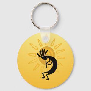 Kokopelli Gold Sun Custom Sleutelhanger