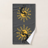 Kokopelli Gold Sun Southwest Towel Set Bad Handdoek (Handdoek)
