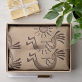 Kokopelli Golden Sun Broned 2 Decoupage Tissuepapier (Geschenk)