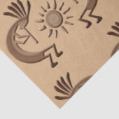 Kokopelli Golden Sun Broned 2 Decoupage Tissuepapier (Detail)