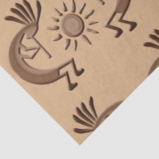Kokopelli Golden Sun Broned 2 Decoupage Tissuepapier (Detail)