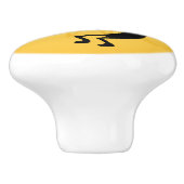 Kokopelli Golden Sun Southwest door Knob Keramische Knop (Zijkant)