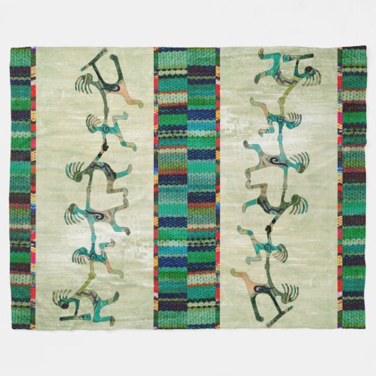 KOKOPELLI grappig vertrouwd met uw ideeën Fleece Deken (Voorkant (Horizontaal))