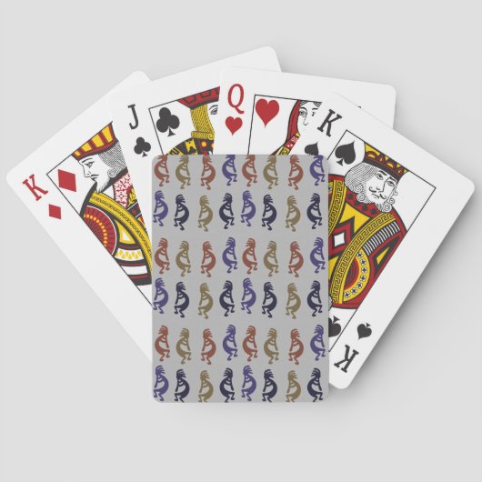 Kokopelli Group of Flute Palling Figures Plays C Pokerkaarten (Achterkant)