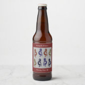 Kokopelli Group of Flute Plays Figures Beer Bott Bier Etiket (Voorkant)
