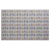 Kokopelli Group of Flute Plays Figures Fabric Stof (Fat Quarter)