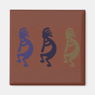 Kokopelli Group of Flute Plays Figures Magneet