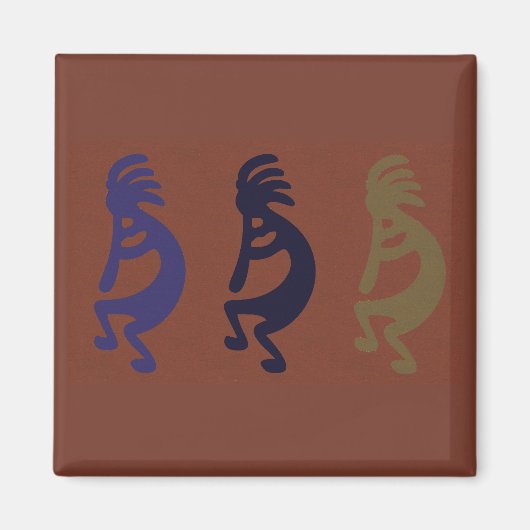 Kokopelli Group of Flute Plays Figures Magneet (Voorkant)