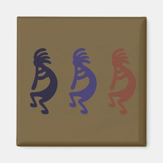 Kokopelli Group of Flute Plays Figures Magneet (Voorkant)