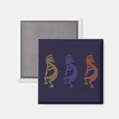 Kokopelli Group of Flute Plays Figures Magneet (Voorkant / Achterkant)