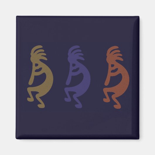 Kokopelli Group of Flute Plays Figures Magneet (Voorkant)