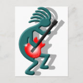 Kokopelli Guitar Briefkaart (Voorkant)
