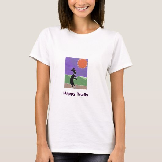 Kokopelli, Happy Trails T-shirt (Voorkant)