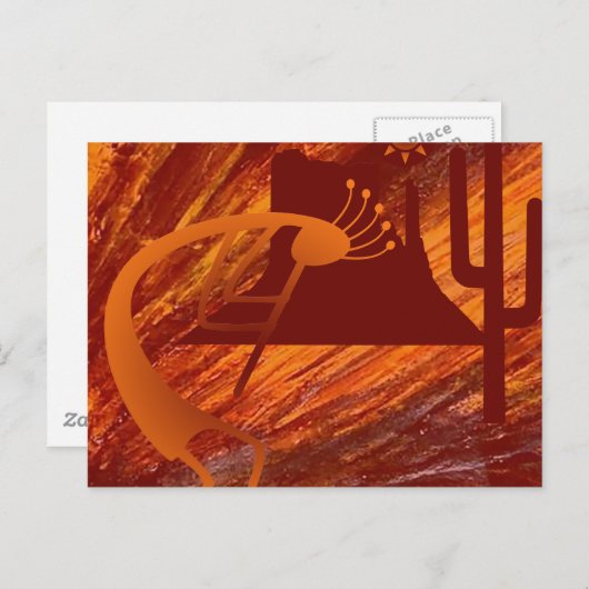 Kokopelli Heat Briefkaart (Voorkant / Achterkant)