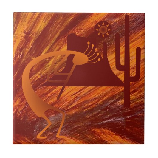Kokopelli Heat Tegeltje (Voorkant)