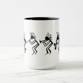 Kokopelli Horn en Flute Player Petroglyph Mok (Midden)