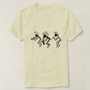Kokopelli Horn en Flute Player Petroglyph T-shirt
