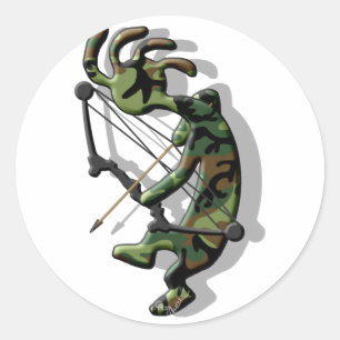 Kokopelli Hunter Ronde Sticker