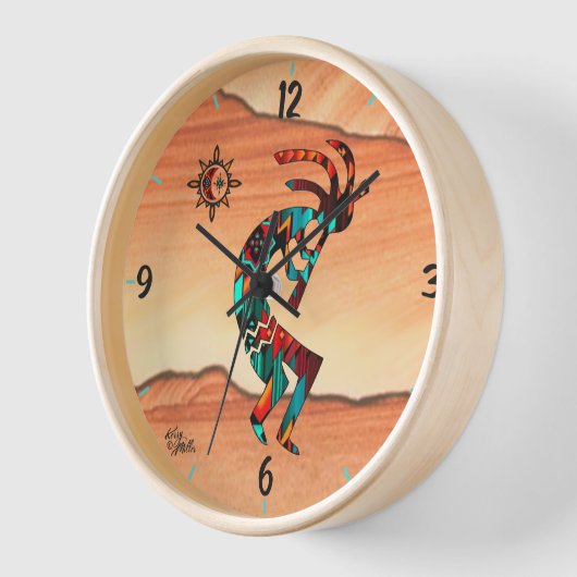 Kokopelli in de muur van de woestijn (Hoek)