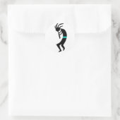 Kokopelli - Indiaanse fluitspeler Ronde Sticker (Tas)