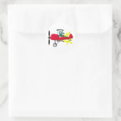 Kokopelli Indiaanse stuntvlieger Ronde Sticker (Tas)