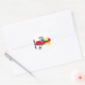 Kokopelli Indiaanse stuntvlieger Ronde Sticker (Envelop)