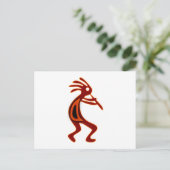 Kokopelli Indianer Native American Briefkaart (Staand voorkant)