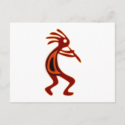 Kokopelli Indianer Native American Briefkaart (Voorkant)