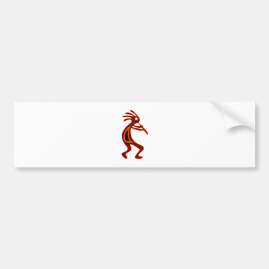 Kokopelli Indianer Native American Bumpersticker (Voorkant)