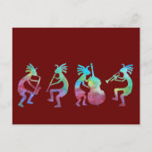 Kokopelli Jazz Quartet Briefkaart (Voorkant)