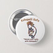 Kokopelli Kafe-toets Ronde Button 5,7 Cm (Voorkant /achterkant)