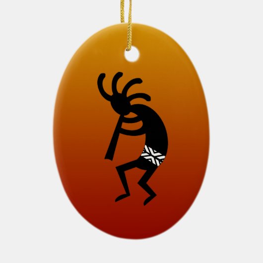 Kokopelli Keramisch Ornament (Achterkant)