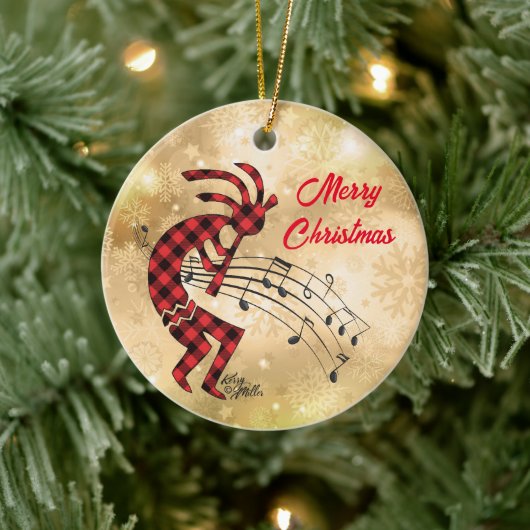 Kokopelli-keramische keramiek keramisch ornament (Boom)