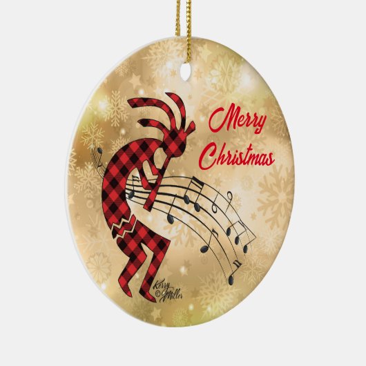 Kokopelli-keramische keramiek keramisch ornament (Rechts)