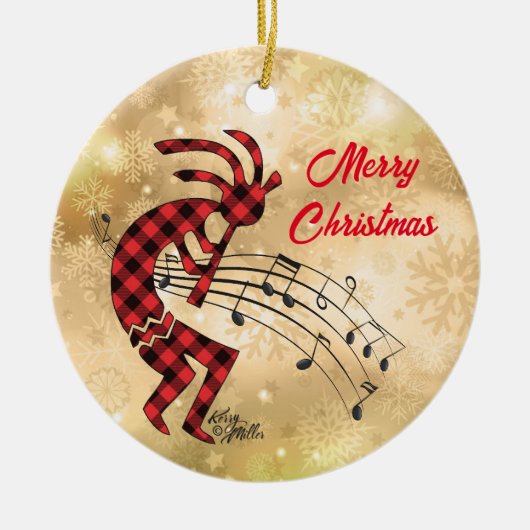 Kokopelli-keramische keramiek keramisch ornament (Voorkant)