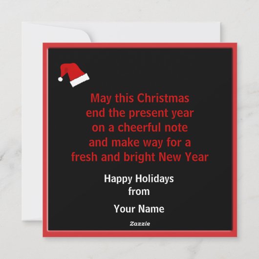 Kokopelli-kerstflat-groet Feestdagenkaart (Achterkant)