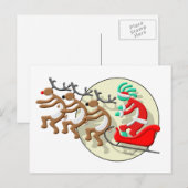 Kokopelli Kerstman Clause Feestdagenkaart (Voorkant / Achterkant)